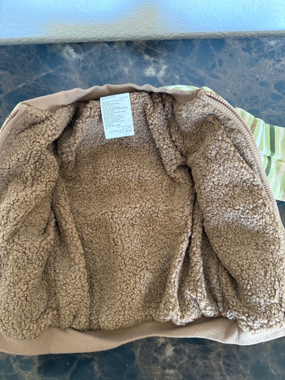 New! First Impressions Reversible Faux-Sherpa Jacket Baby Boy, Green, 6-9 month - Picture 9 of 10